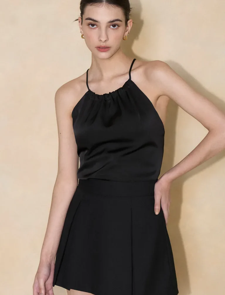 Attention Silk Top<span> - </span>Black, S
