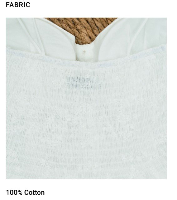 Butterfly Bra Dress White FABRIC 2