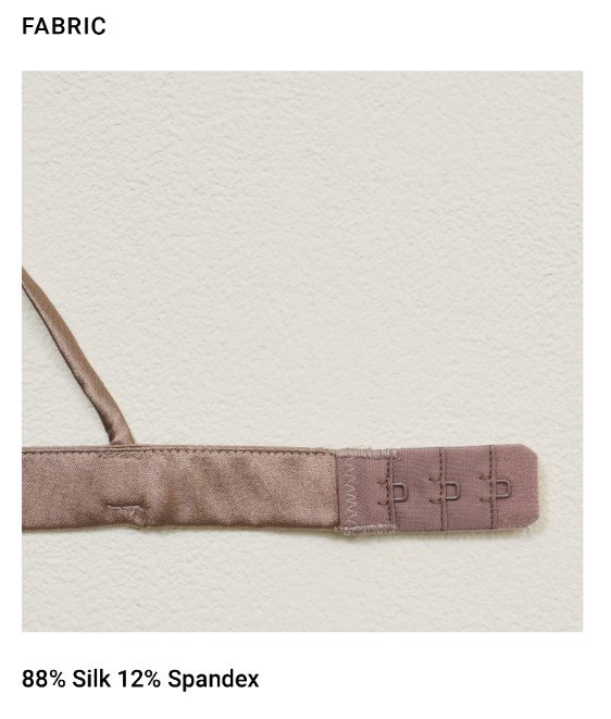 Dove Silk Bra Taupe Fabric 1