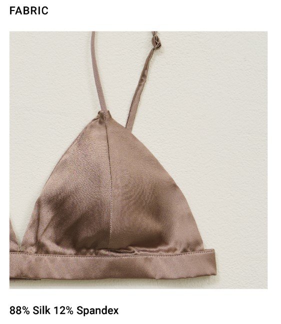 Dove Silk Bra Taupe Fabric 3