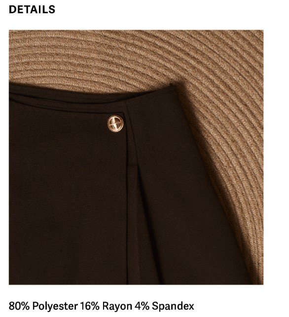 Fit Just Right Skirt Black Fabric 2