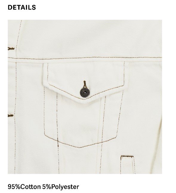 Flawless Denim Jacket White FABRIC 1