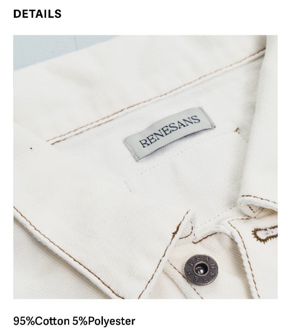 Flawless Denim Jacket White FABRIC 3
