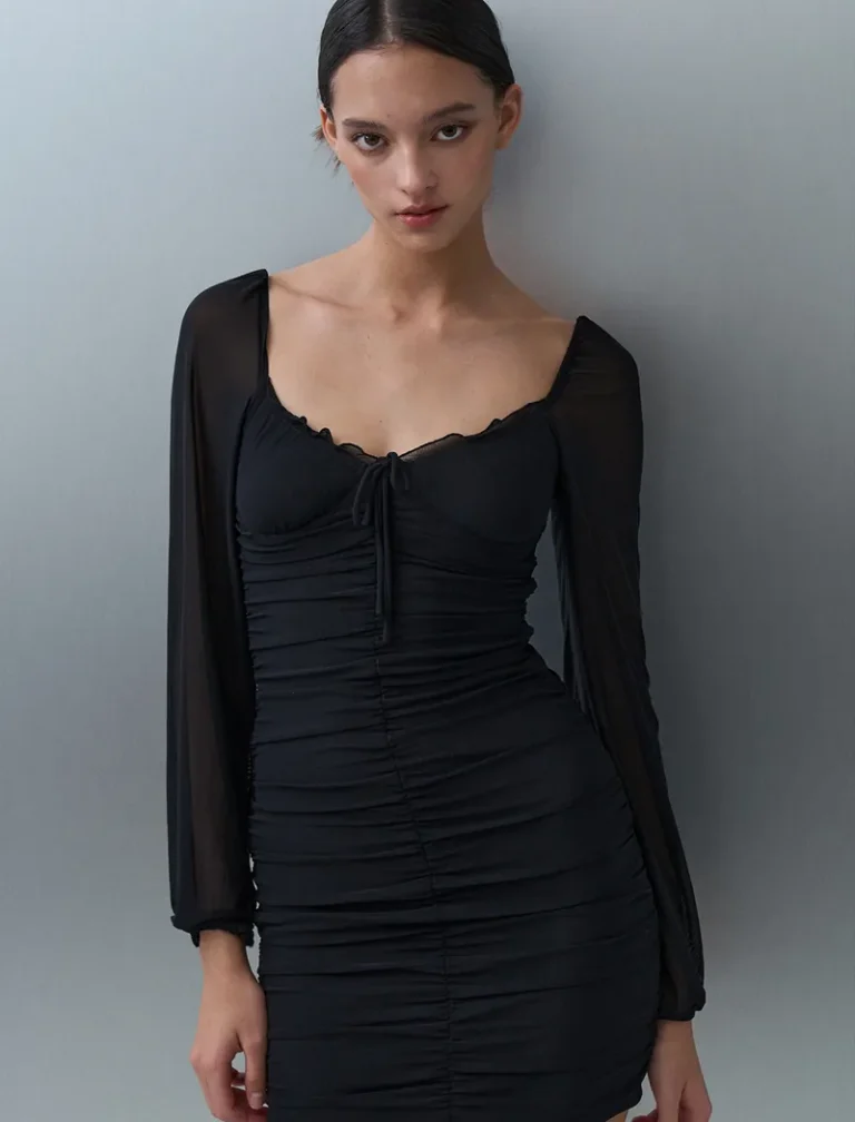 Get In Line Dress<span> - </span>Black, S