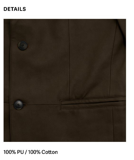Heritage Leather Blazer Black FABRIC 1