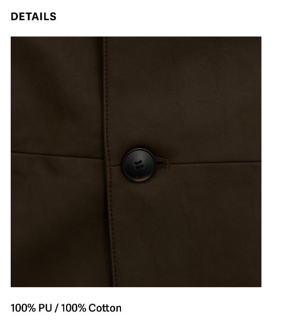 Heritage Leather Blazer Black FABRIC 2