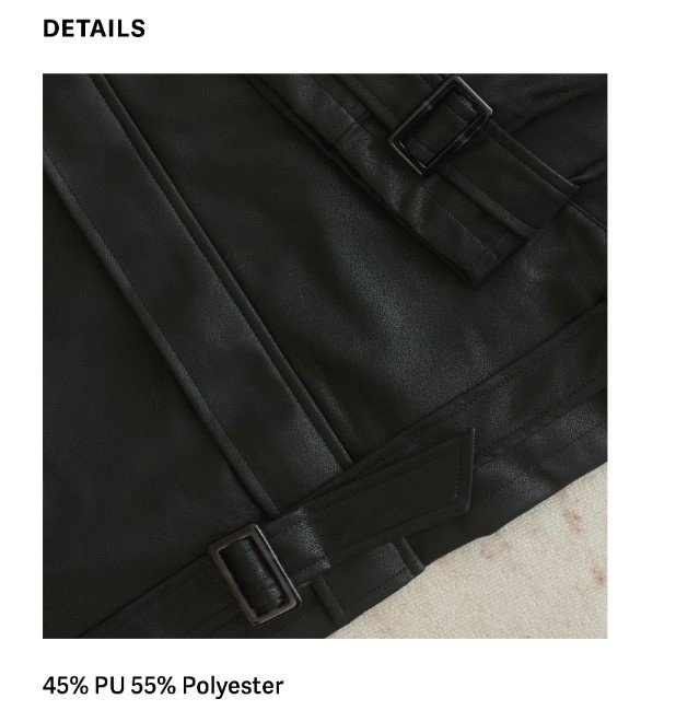 Infinity Leather Jacket Black FABRIC 2