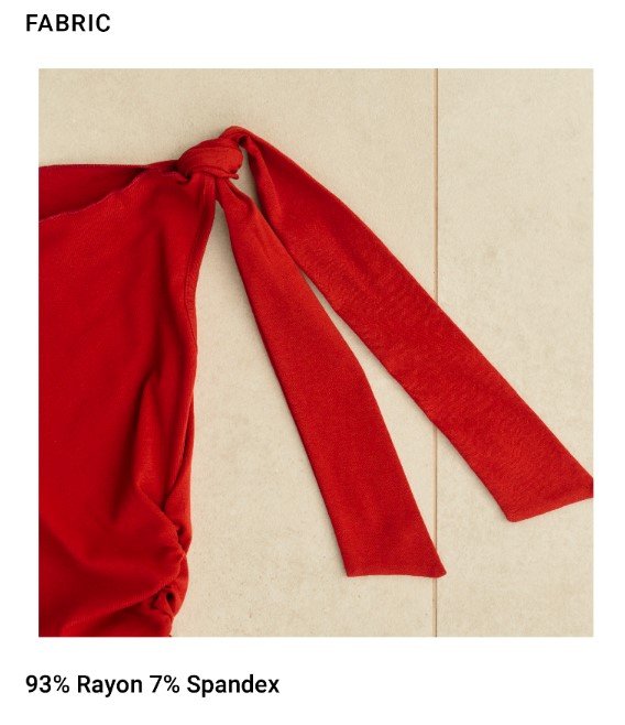 Knot My Vibe Top Ruby Febric 1