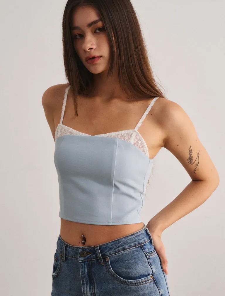 Lace Lover Bra Top<span> - </span>SKY, S