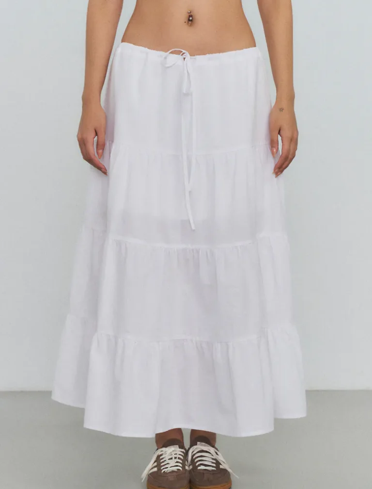 Lovable Maxi Skirt<span> - </span>White, F