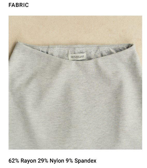 Micro Mini Skirt Light Grey Fabric 1