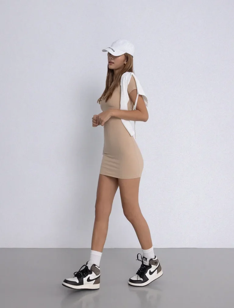Perfect Day Mini Dress<span> - </span>MILK TEA, S