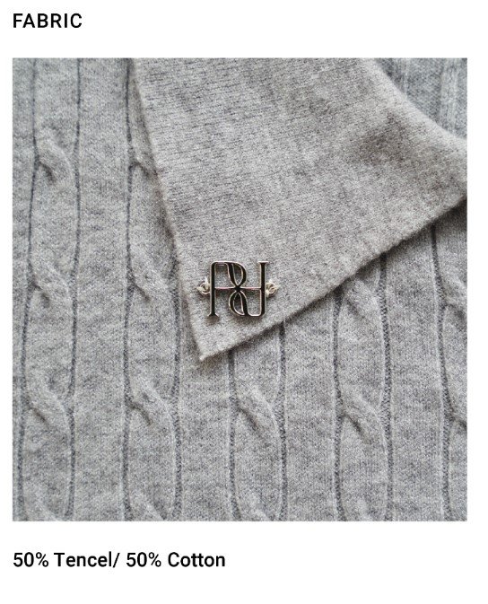 Popular Polo Sweater Grey FABRIC 3