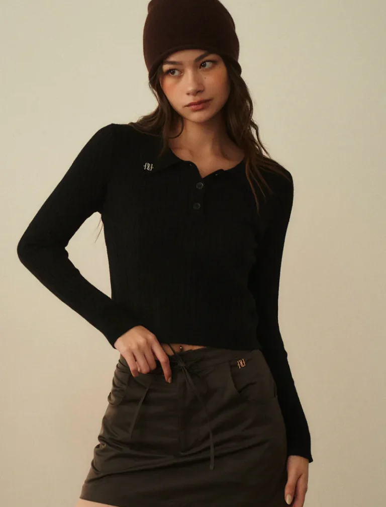 Popular Polo Sweater<span> - </span>NOIR, S