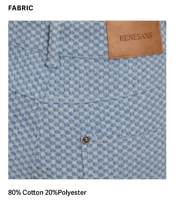 RS034 Jacquard Jeans Blue FABRIC 1