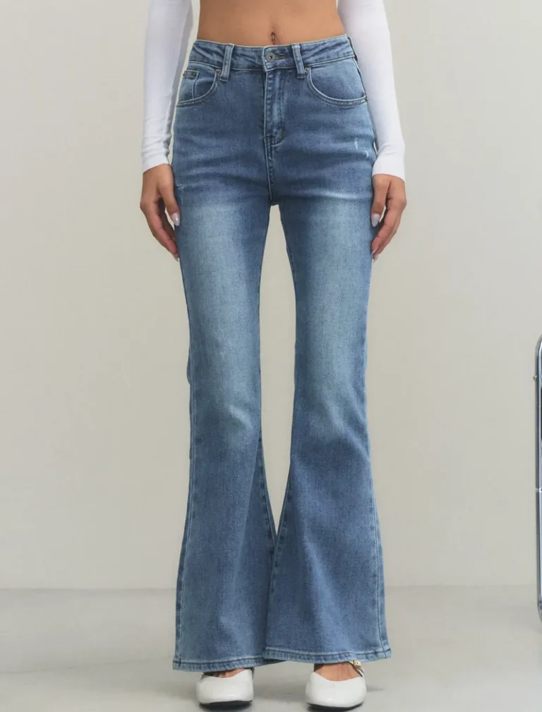 RS122 Flare Denim - Mid Blue