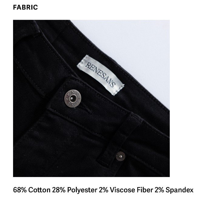 RS807 Slim Denim Black FABRIC 1