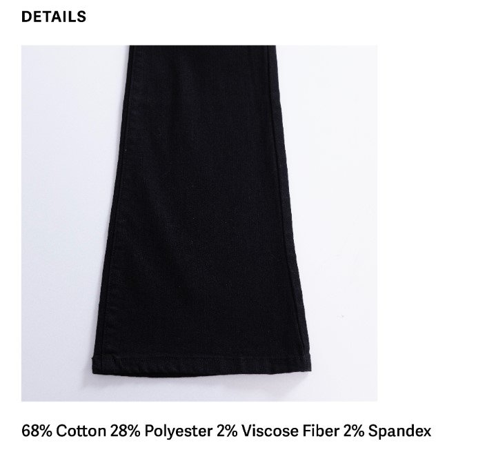 RS807 Slim Denim Black FABRIC 2