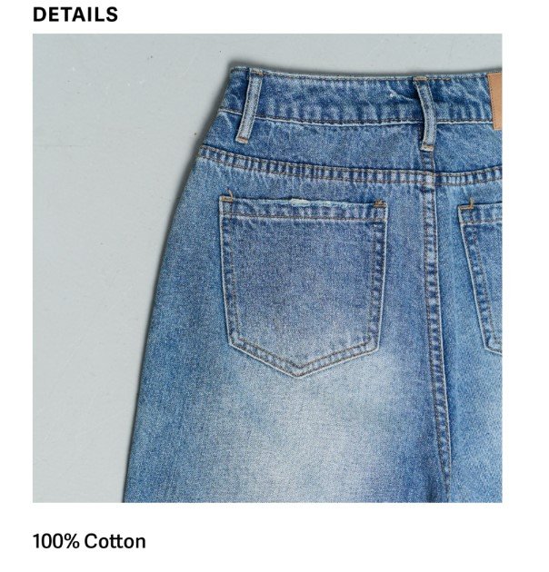 RS923 Wide Leg Jeans Blue FABRIC 1
