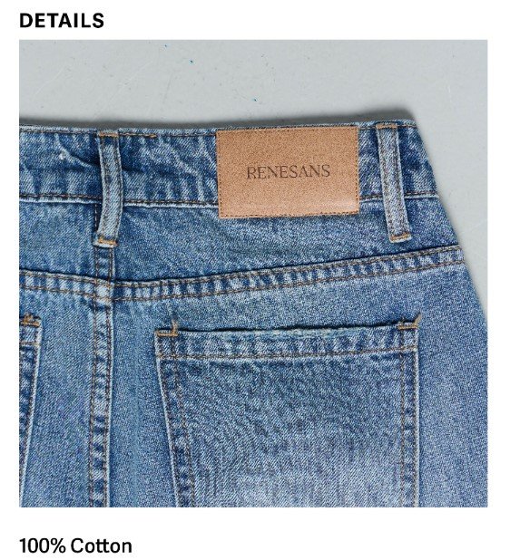 RS923 Wide Leg Jeans Blue FABRIC 2