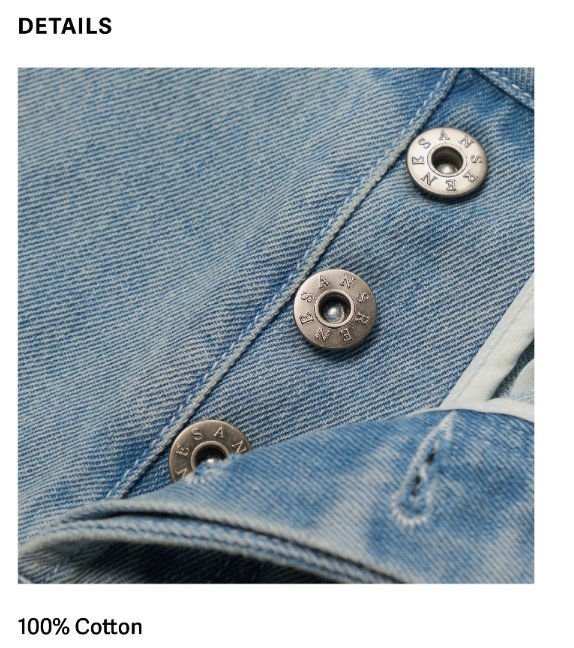 RS925 High Rise Denim Shorts Blue FABRIC 2