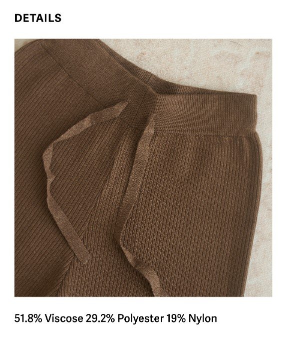 Relaxed Lounge Pants Beige FABRIC 2