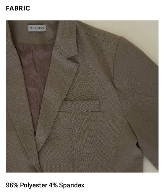 Savvy Blazer Taupe FABRIC 1