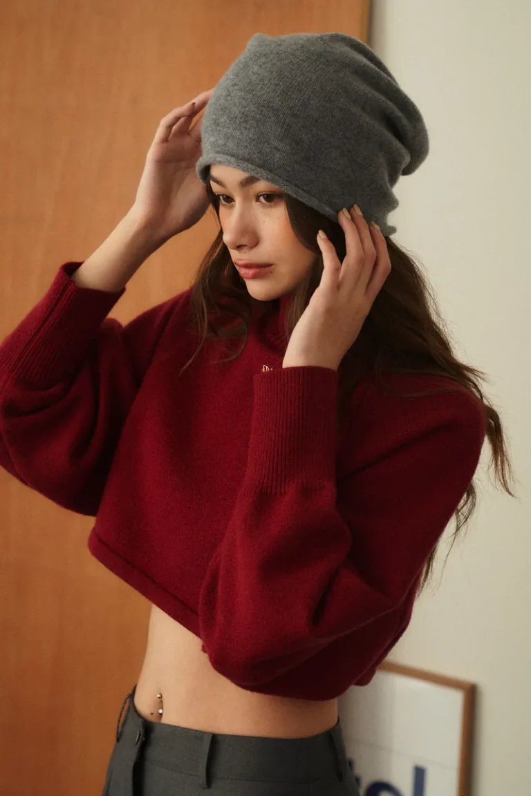 Slouch Wool Beanie Grey