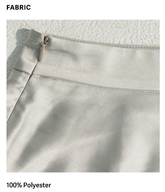 Slow Motion Silk Skirt Brown FABRIC 3