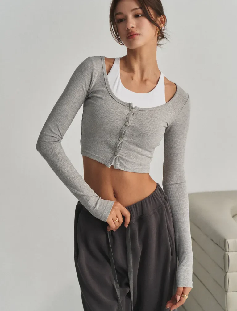 Super Shy Top<span> - </span>Light Grey, S