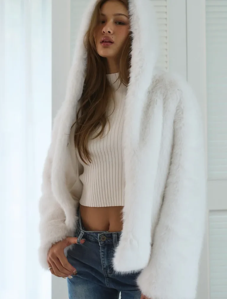 The Faux Fur Coat - Pearl
