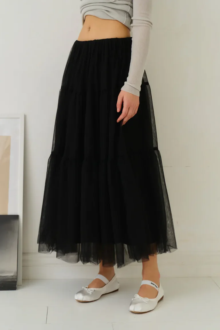 Tutu Maxi Skirt Black