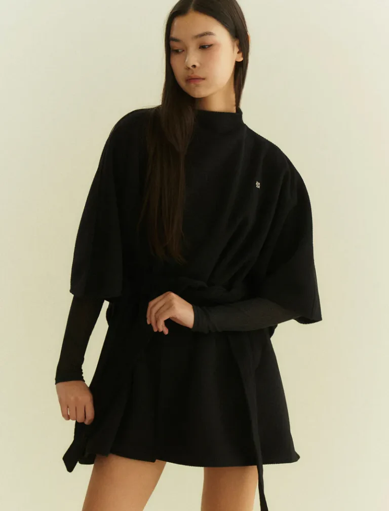 Winter Cape Coat<span> - </span>Black, F
