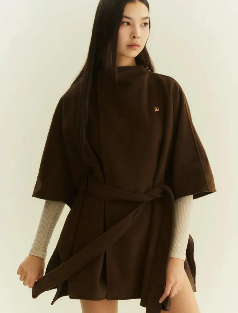 Winter Cape Coat<span> - </span>BROWN, F