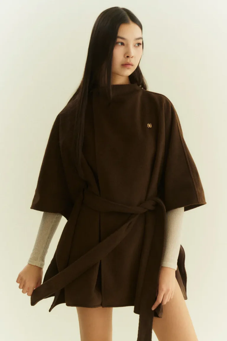 Winter Cape Coat Brown