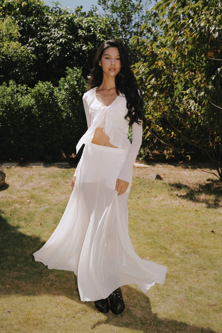 Bohemian Mesh Shirt White 8